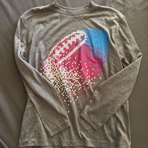 Boys graphic football long sleeve tee
